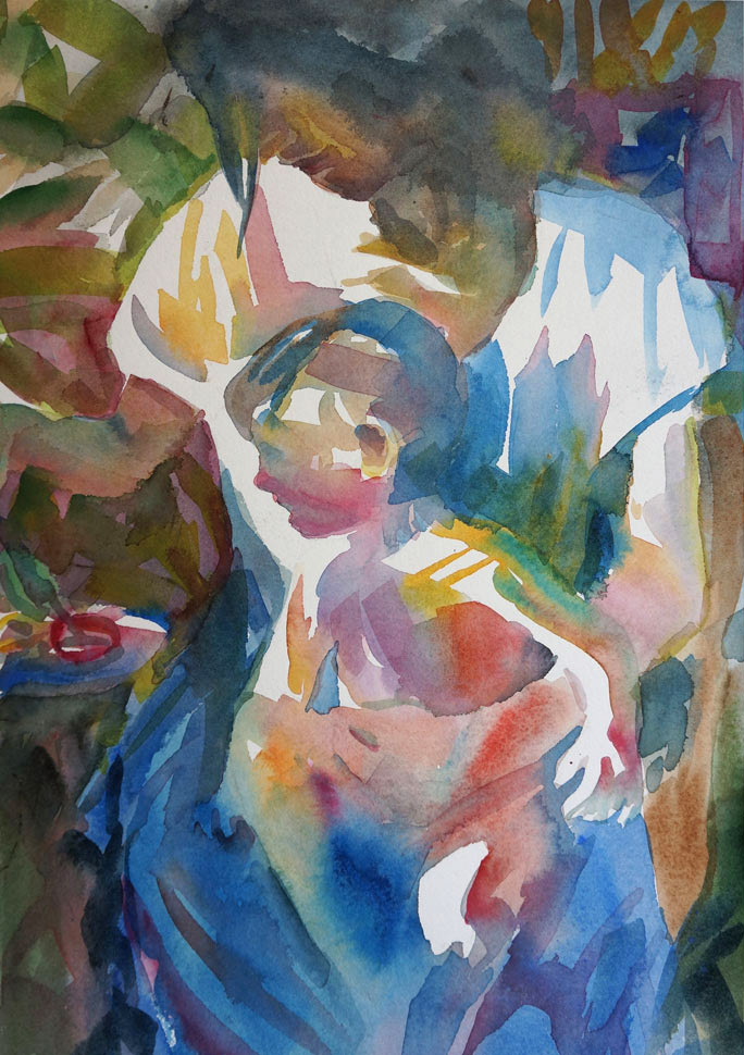 Second Womb Watercolor Study