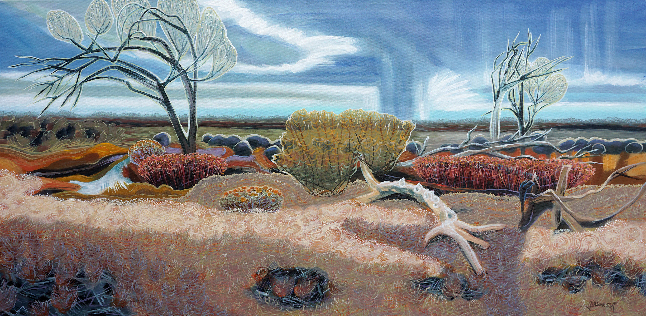 Running Deer Park in Winter